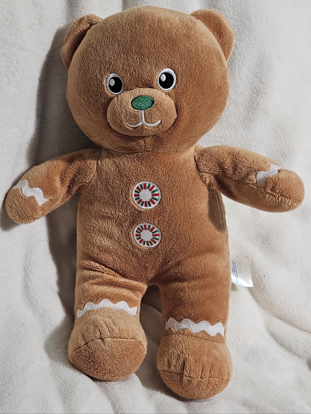 Build-A-Bear Brown Gingerbread Bear Plush with Candy Buttons